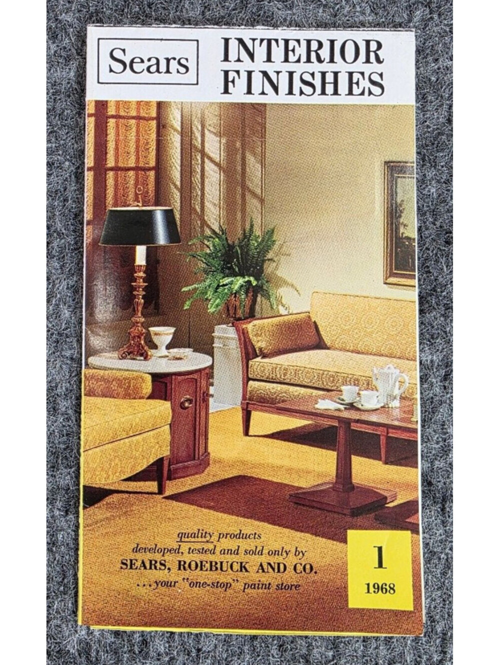 1968 Sears Interior Finishes Paint Brochure Vintage Color Chart